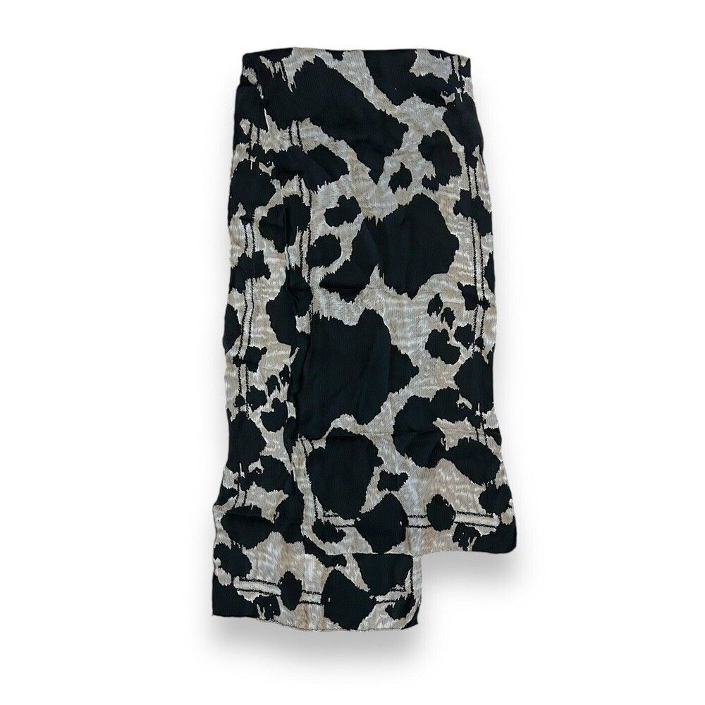 Black & White Jones New York Rectangular Scarf 62” X 18” Unisex Neck Scarve